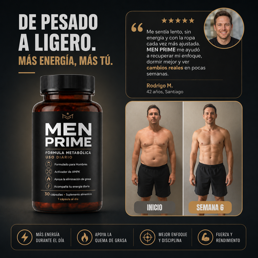 MEN PRIME® – Vuelve a sentirte firme, liviano y en control